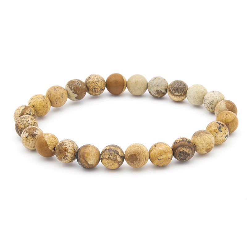 Pulseras de piedra volcánica de ágata con cuentas hechas a mano al por mayor